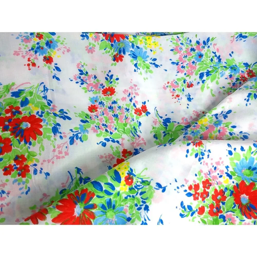 Vintage Wamsutta Ultracale Pacific Floral Sheet Set 54X75 Full Set